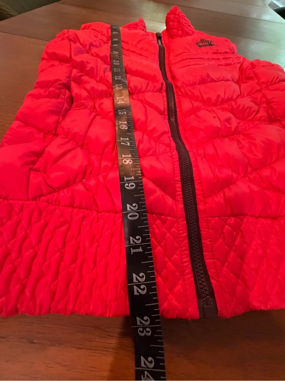 Nike Red Quilted Down Puffer Vest Size M (Runs Small)